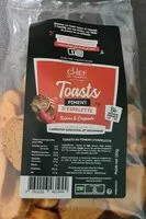Sokerin määrä sisällä Toasts Piment d'Espelette