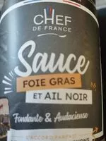 Sokerin määrä sisällä Sauce foie gras et ail noir