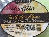 Sucre et nutriments contenus dans Tart alpes