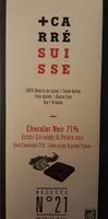 İçindeki şeker miktarı Chocolat noir 71% éclats citronnés et poivre vert recette n°21