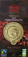 Quantité de sucre dans Noir 72% café piment d'espelette