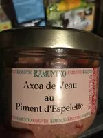 Quantité de sucre dans axoa de veau au piment d’espelette