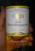 Sucre et nutriments contenus dans Clos haut peyraguey