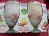 Glace a la vanille bio au sirop de fraise