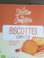 İçindeki şeker miktarı Biscottes complètes