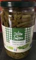 İçindeki şeker miktarı Haricots verts