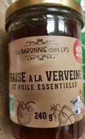 Suhkru kogus sees Confiture fraise verveine