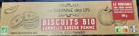 Suhkru kogus sees Biscuits bio Cannelle saveur pomme