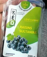 Jumlah gula yang masuk Raisin sultanine
