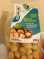Jumlah gula yang masuk Noix de macadamia