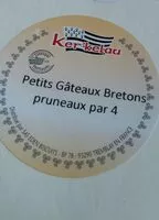 İçindeki şeker miktarı Petits gâteaux bretons pruneaux