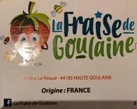 Sucre et nutriments contenus dans La fraise de goulaine