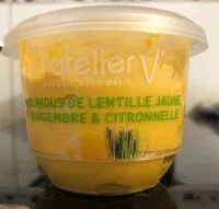Jumlah gula yang masuk Houmous lentille jaune, gingembre, citronnelle et cardamome