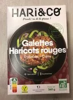 入っている砂糖の量 Galettes Haricots rouges - Poivrons - Curry