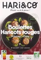 入っている砂糖の量 Boulettes Haricots rouges - Poivrons - Curry