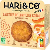 入っている砂糖の量 Galettes de lentilles corail bio butternut coco