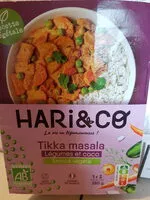 入っている砂糖の量 tikka masala légumes et coco
