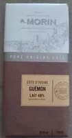 चीनी की मात्रा Chocolat lait 48% Guémon