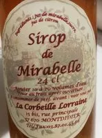 Количество сахара в Sirop de mirabelle