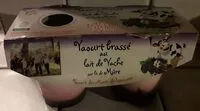 Jumlah gula yang masuk Yaourt brassé au lait de vache sur lit de mûre