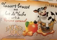 Jumlah gula yang masuk Yaourt brassé au lait de vache sur lit de pomme caramel