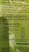 Quantité de sucre dans Farine de seigle T170
