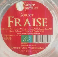 Cantidad de azúcar en Sorbet fraise