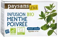 Sokerin määrä sisällä Infusion Bio Menthe Poivrée