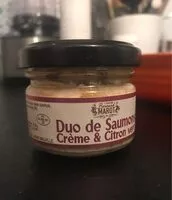 Suhkru kogus sees Duo de saumons crème et citron vert
