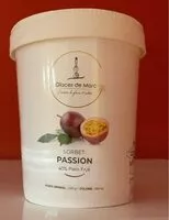 入っている砂糖の量 Sorbet Passion 40% Plein Fruit