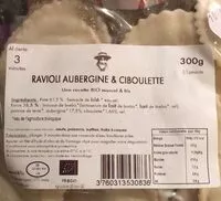 Sokerin määrä sisällä Ravioli aubergine et ciboulette