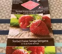 Quantité de sucre dans Sorbet fraise senga sengana