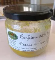 Quantité de sucre dans Confiture 55% fruits orange de Corse