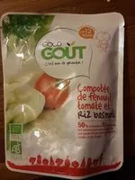 Sokerin määrä sisällä Compotée de Fenouil Tomate et Riz Basmati