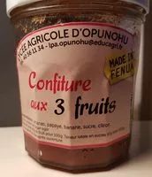 Quantité de sucre dans Confiture aux trois fruits