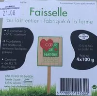 Sucre et nutriments contenus dans Coeur de fermier