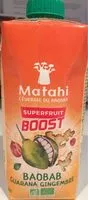 Sucre et nutriments contenus dans Matahi l energie du baobab