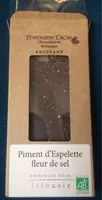 Sokerin määrä sisällä Chocolat noir piment d'Espelette Fleur de sel