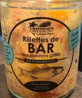 Jumlah gula yang masuk Rillettes de Bar aux poivrons grillés