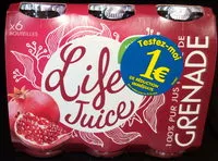 Sucre et nutriments contenus dans Life juice