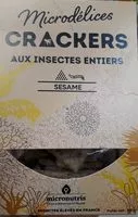 Quantité de sucre dans Crackers aux insectes entiers