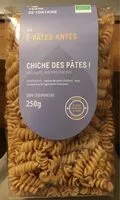 Sucre et nutriments contenus dans Chiche des pates