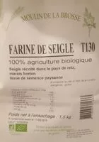 入っている砂糖の量 Farine de seigle t130