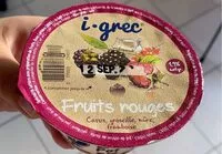 Quantité de sucre dans Le pot au lait Fruits Rouges Cassis groseilles mûre Framboise