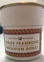 Suhkru kogus sees Confiture Fraise Framboise et Géranium rosat