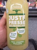 Amount of sugar in 100% jus de pommes pressées