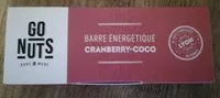 Suhkru kogus sees Barre énergétique Cranberry-Coco