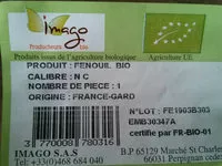 Sucre et nutriments contenus dans Imago producteurs bio