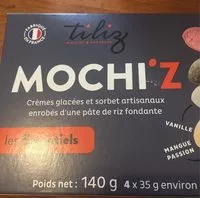 Amount of sugar in Mochi'z Framboise-Litchi, Mangue-Passion,  Chocolat, Vanille
