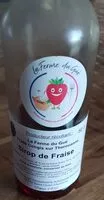 Quantité de sucre dans Sirop de fraise